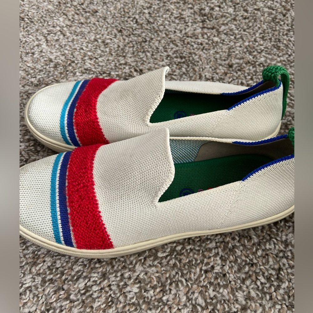 Kids Rothy’s Lollipop Terry Stripe Slip Ons Size 4